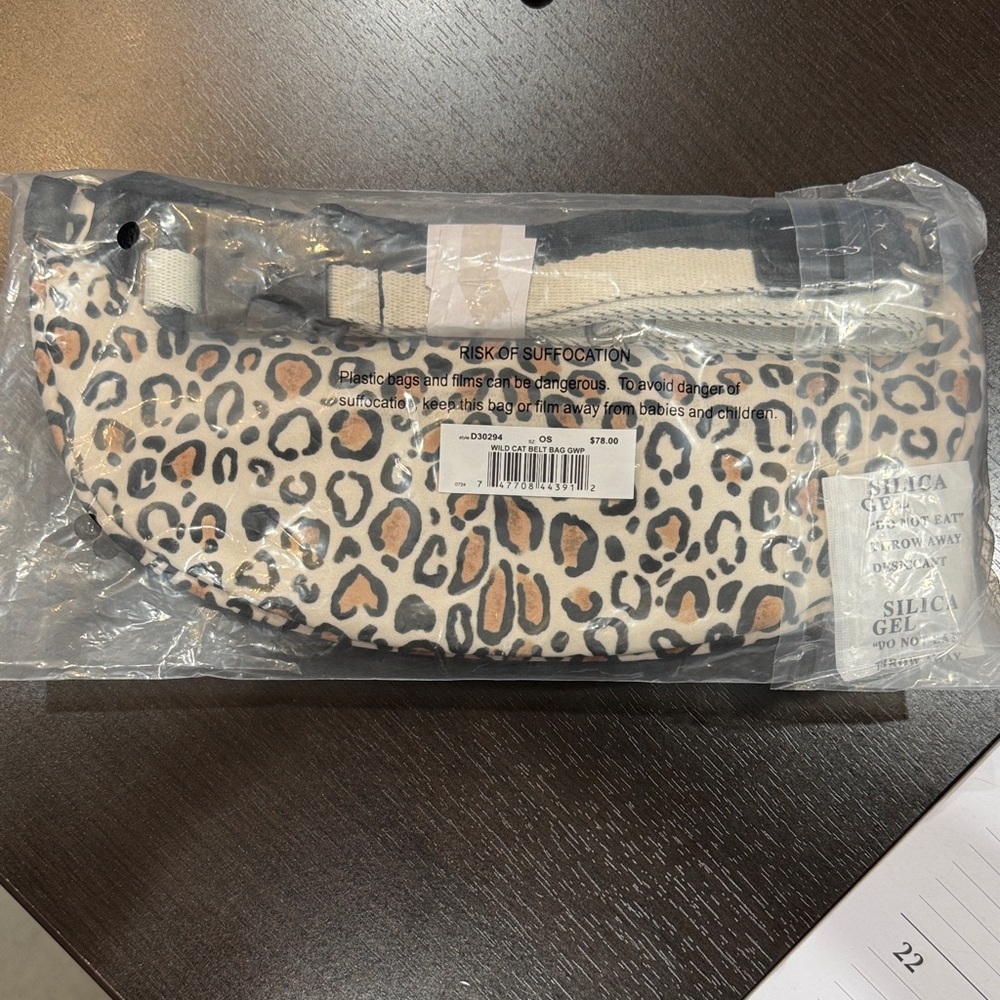 Brighton Leopard Print Beltbag in Tan, Black & Brown - Picture 3 of 6